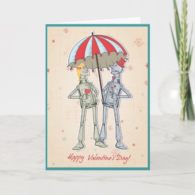 carte de jour de valentines de robots d'homme de (Devant)