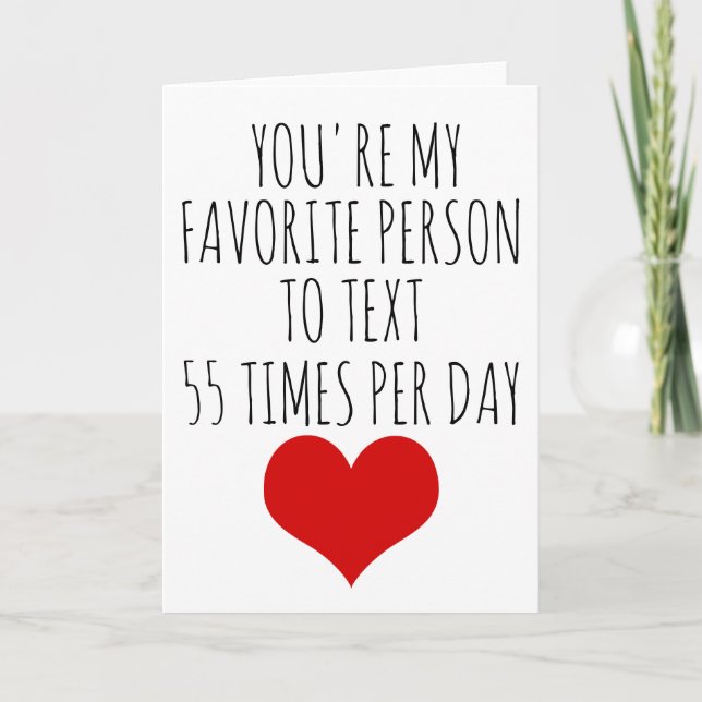 carte de jour de valentines vous êtes ma personne (Devant)