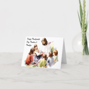 Carte de jour des grands-parents religieux Dieu et