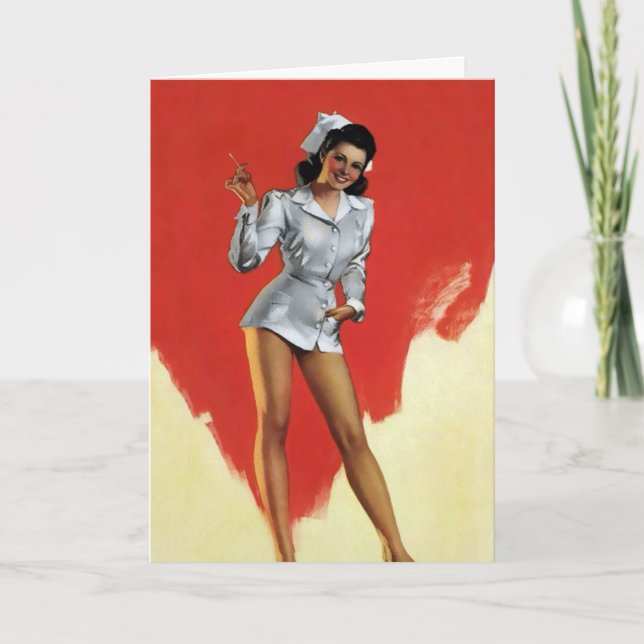 Carte de jour des infirmières rétro (Devant)