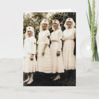 Carte de jour des infirmières vintages