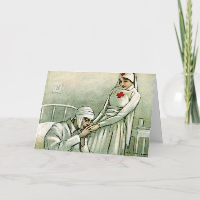 Carte de jour des infirmières vintages (Devant)