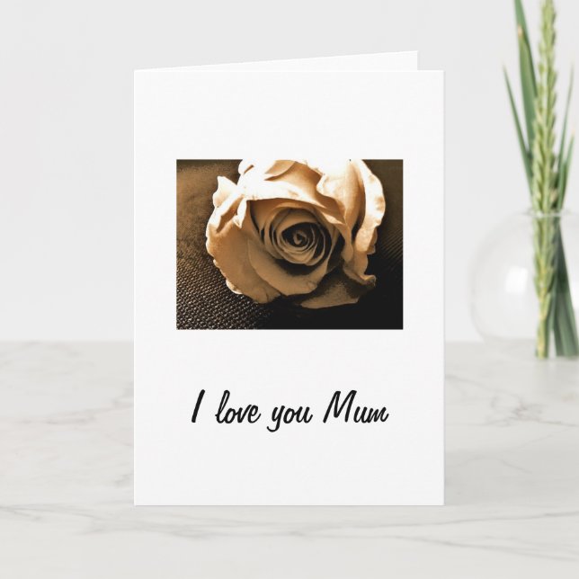 Carte de jour des mères de vieux Roses (Devant)
