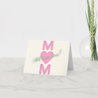 Carte de jour des mères en rose simple