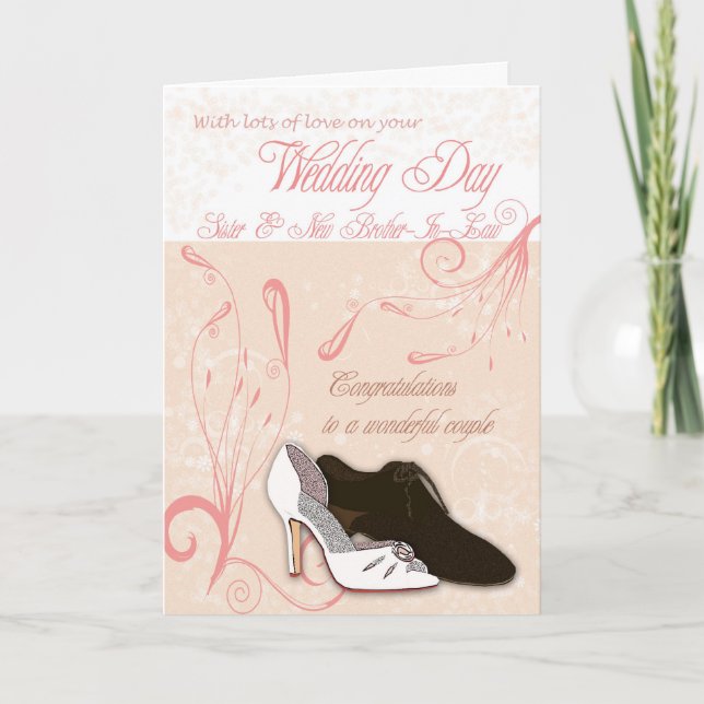 Carte de jour du mariage de soeur avec amour (Devant)