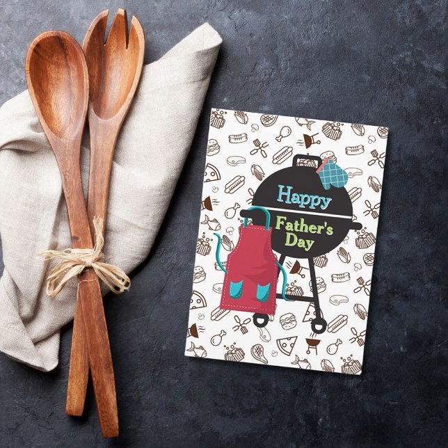 Carte de jour du père du maître grill avec thème d (Créateur téléchargé)