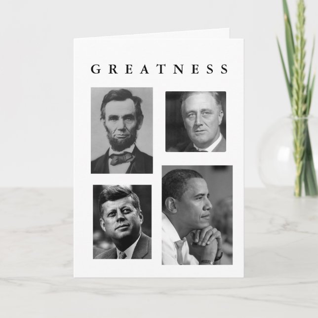 CARTE DE JOUR DU PRÉSIDENT - GREATNESS OBAMA & MES (Devant)