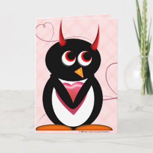 Carte de jour Evil Penguin Valentines