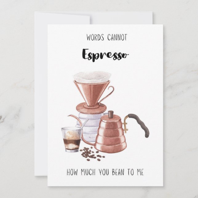 Carte de jour expresso Cute Coffee Espresso Valent (Devant)