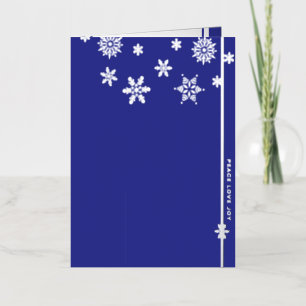 Carte de jour férié pliée de flocons de neige