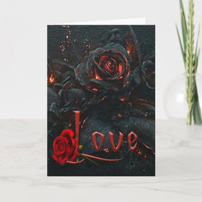 Carte de jour gothique Valentines (Devant)