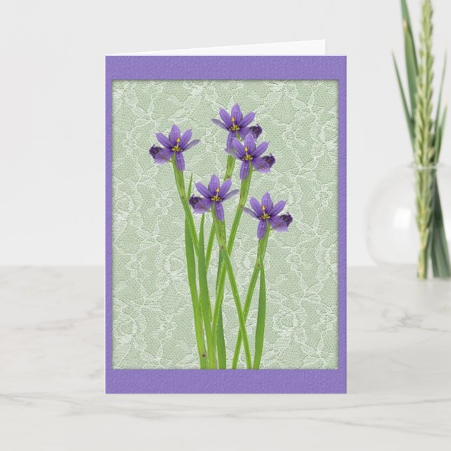 Carte de jour grand-parents fleur sauvage (grande  (Devant)