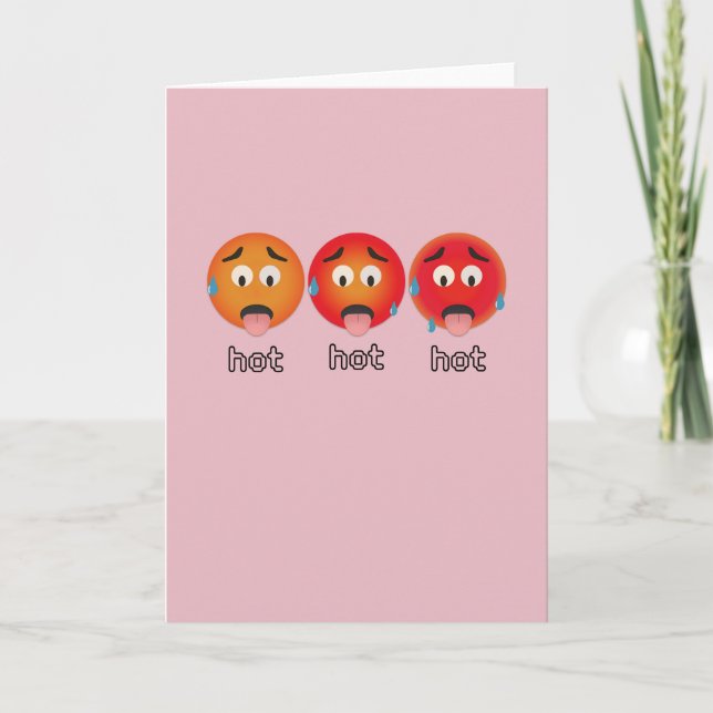 Carte de jour Hot Emoji Valentines (Devant)