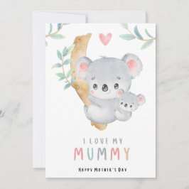 Carte de jour maman ours mignonne mère | adorable 