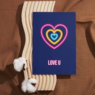 Carte de jour Marine et Neon Valentines