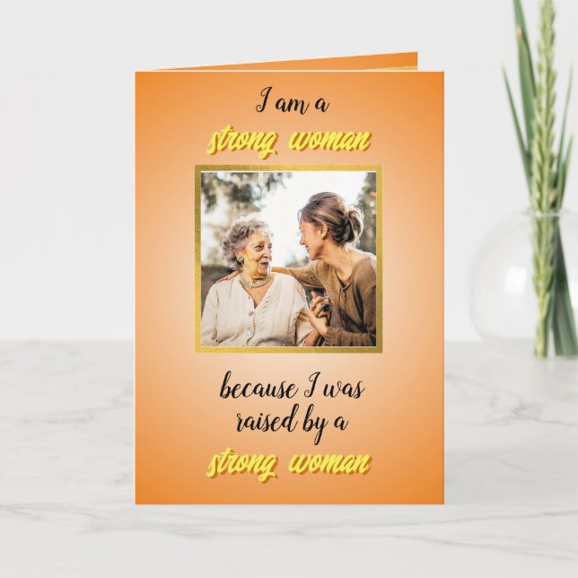 Carte de jour mère de fille adulte à mère âgée (Devant)