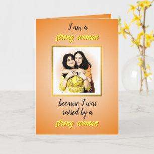 Carte de jour mère de fille adulte à mère âgée