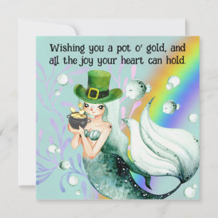 Carte de jour Mermaid et Pot o' Gold St. Patrick