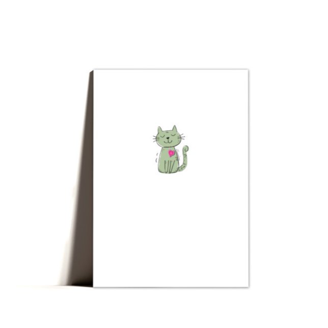 Carte de jour minimale pour les valentines de chat (Créateur téléchargé)