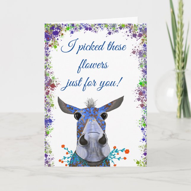 Carte de jour Mule mule caricature animal mères (Devant)