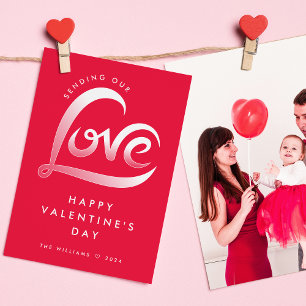 Carte de jour Red Love Heart Valentines