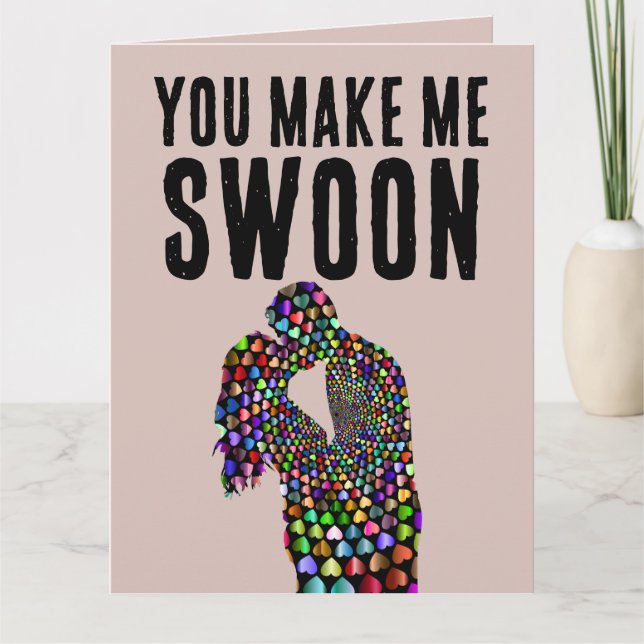 CARTE DE JOUR ROMANTIQUE VALENTINE POUR FEMME OU M (Devant)