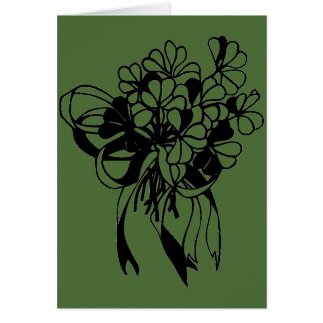 Carte de jour St. Patrick du Shamrock irlandais Bo (Devant)