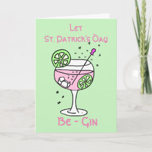 Carte de jour St Patrick Gin rose