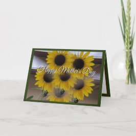 Carte de jour Sunflower Kaleidoscope Green Mothers