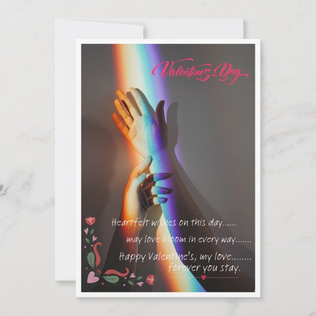 carte de jour valantine fleur d'amour (Devant)