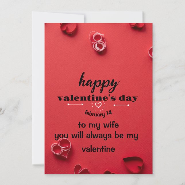 Carte de jour Valentines (Devant)