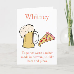 Carte de jour Valentines amusante pour la bière et