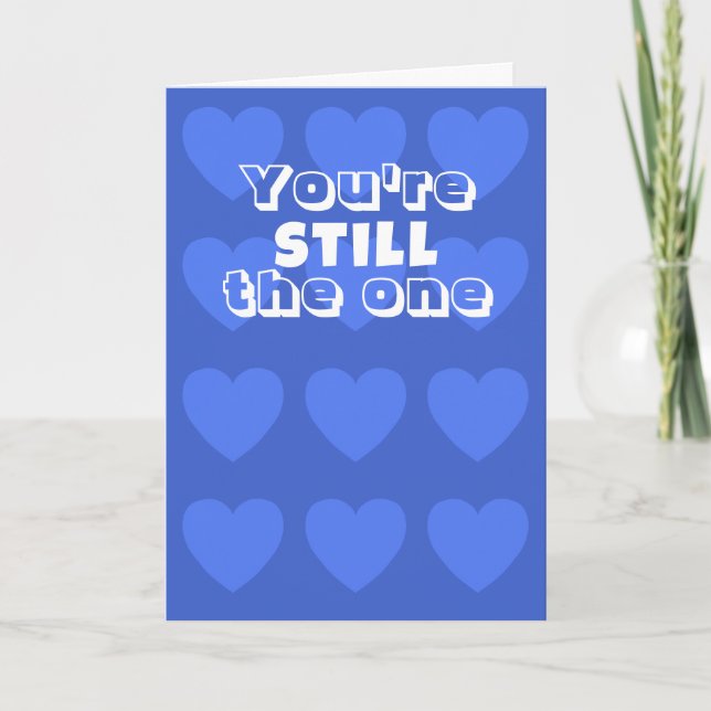 Carte de jour Valentines avec coeur bleu par Jo Im (Devant)