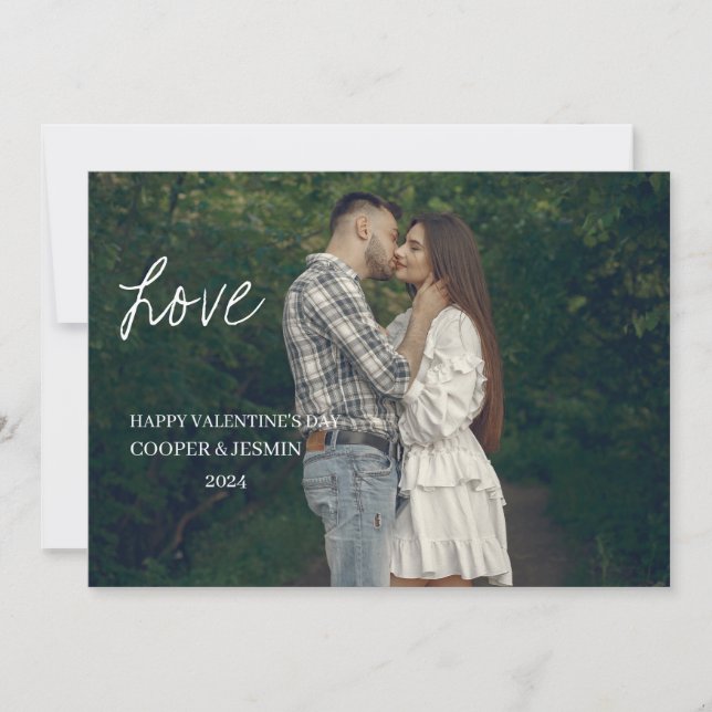 Carte de jour Valentines - Couvert d'Amour, Blanc (Devant)