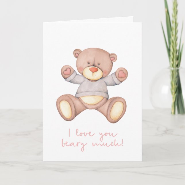 Carte de jour Valentines, je t'aime beaucoup (Devant)