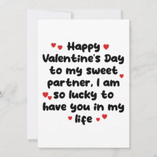 Carte de jour Valentines petit ami petite amie drô