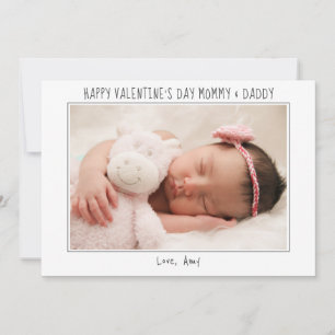Carte de jour Valentines Photo bébé pour nouveaux 