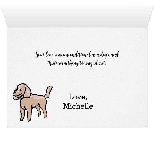 Carte de Jour Valentines pour la Foire Pawfect (Intérieur Horizontal (Bas))