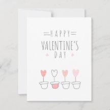 carte de jour valentines simple et belle