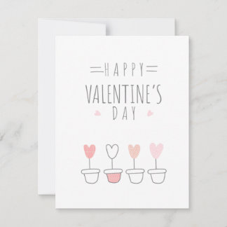 carte de jour valentines simple et belle