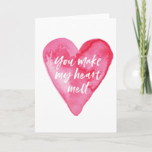 Carte de jour Valentines, Tu fais fondre mon coeur