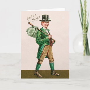 Carte de jour victorienne Irishman St. Patrick