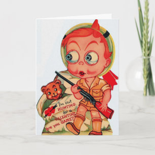 Carte de jour vintage des Valentines victoriennes
