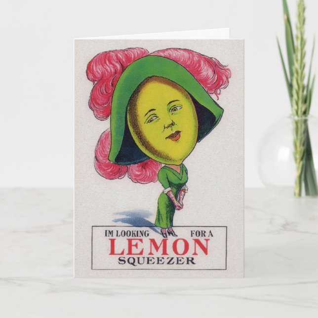 Carte de jour vintage Lemon Valentines (Devant)
