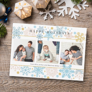 Carte de Joyeuses Fêtes de Snowflakes