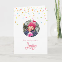 Carte de joyeux anniversaire avec Foto et pépites