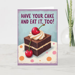 Carte de Joyeux Anniversaire avec Gâteau Superposé