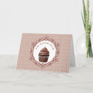 Carte de joyeux anniversaire Cupcake au Chocolat 0
