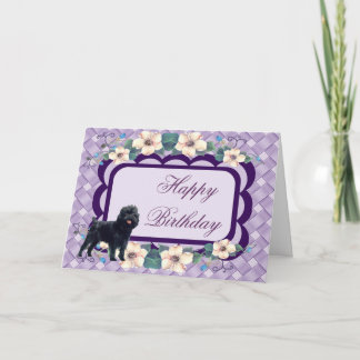 Carte de joyeux anniversaire d'Affenpinscher