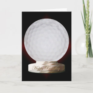 Carte de joyeux anniversaire de boule de golf